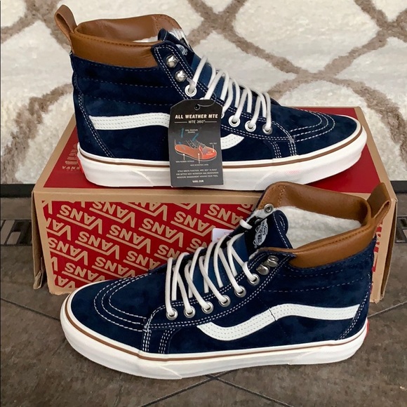 VANS SK8-Hi Mte Dress Blues/Marshmallow Men’s - Picture 2 of 16